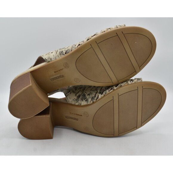 Remonte EU 41 US 9.5 Maryjane 70 Leather Perforated Metallic Heeled Sandals - Picture 11 of 16